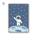 Affiche décorative d'astronaute sur la surface lunaire