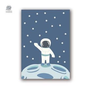 Affiche décorative d'astronaute sur la surface lunaire