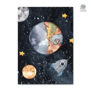 Poster décoratif de la planète Terre pour enfants