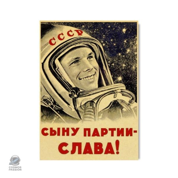 Affiche propagande de Gagarine CCCP