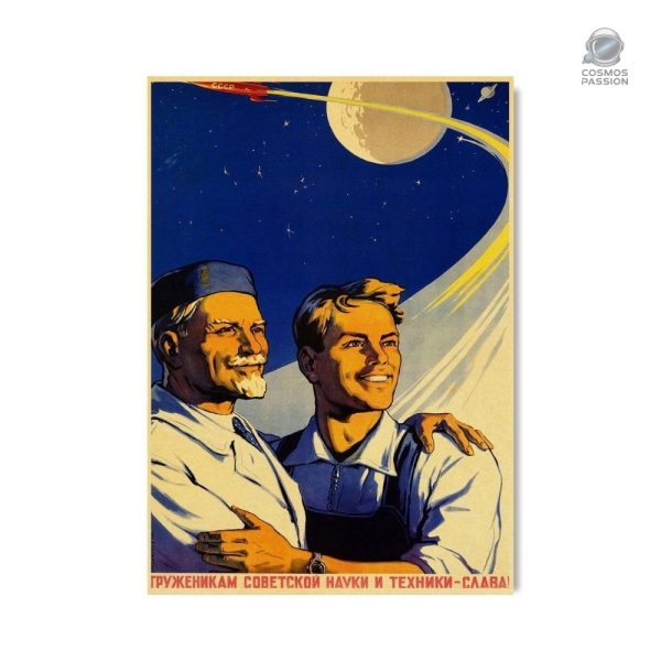 affiche-propagande-travailleurs-sovietiques-1 Affiche propagande des travailleurs soviétiques en style vintage