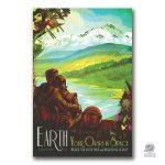 Poster vintage de la Planète Terre
