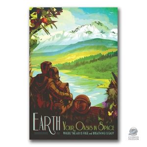 Poster vintage de la Planète Terre
