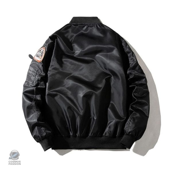 Bomber élégant avec design astronaute en noir