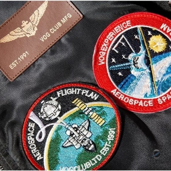 Veste casual noire, style astronautique unique