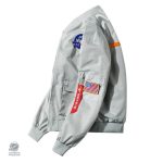 Bomber élégant gris, parfait pour les fans de l'espace