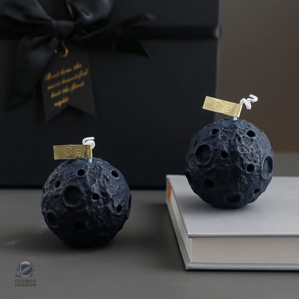 Bougie lunaire décorative, idéale pour les soirées