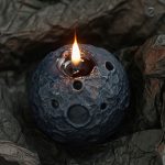 Bougie unique en forme de Lune, parfaite pour un cadeau