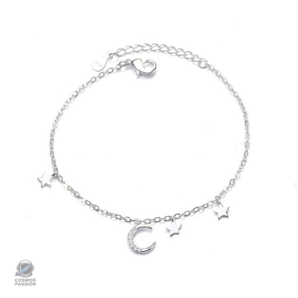 bracelet-en-argent-lune-avec-des-etoiles-1 Bracelet étoilé inspiré de l'astronomie