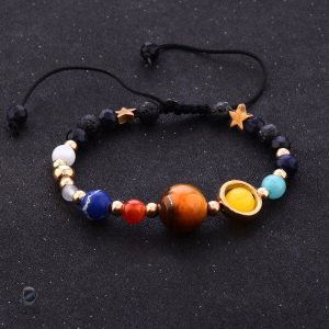Bracelet Planètes Système Solaire en perles colorées