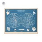 Carte du Ciel Vintage en poster