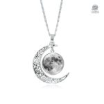 Collier Phosphorescent Croissant de Lune en bijoux astronomie