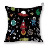 Housse de coussin design astronomie en route vers l'espace