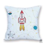 Housse de coussin Fusée pour une décoration spatiale