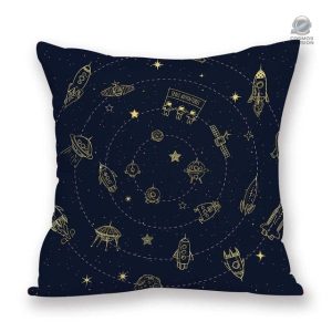 Housse de coussin spatiale pour décoration astronomie