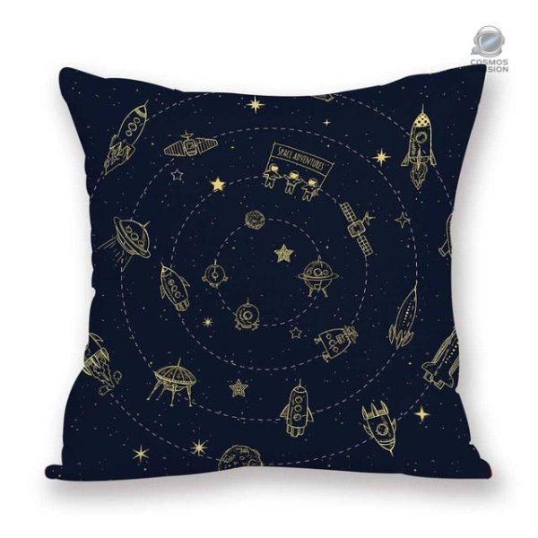 coussin-orbite-spatiale-1 Housse de coussin spatiale pour décoration astronomie
