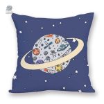 Housse de coussin décorative sur le thème spatial