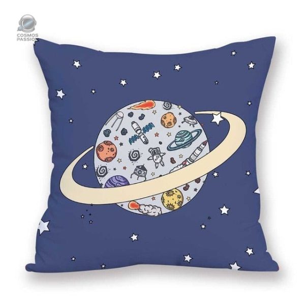 coussin-planete-spatiale-1 Housse de coussin décorative sur le thème spatial