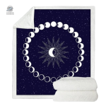 Couverture cycle lunaire, design inspiré des phases de la lune