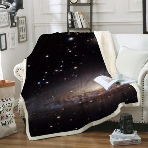 Couverture douce inspirée de la galaxie Andromède