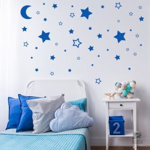 Stickers muraux spatiaux étoilés pour décoration de chambre
