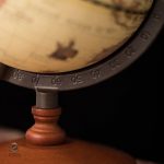 Accessoire de décoration vintage, globe terrestre en relief
