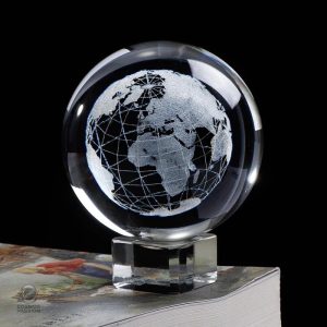 Globe terrestre en cristal décoratif pour la maison