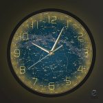 Horloge décorative avec motifs d'étoiles et de constellations