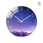 Horloge Pluie d'Étoiles Filantes, design cosmos moderne