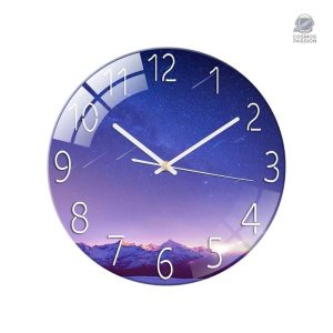 Horloge Pluie d'Étoiles Filantes, design cosmos moderne