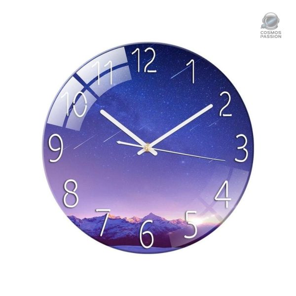 horloge-pluie-detoiles-filantes-1 Horloge Pluie d'Étoiles Filantes, design cosmos moderne