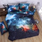 Housse de couette sur le thème de l'espace, style nébuleuse
