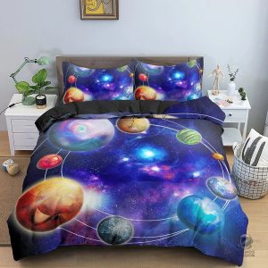 Housse de couette Planètes pour une chambre spatiale