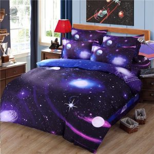 Housse de couette Voyage Spatial avec motifs d'étoiles
