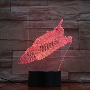 Luminaires 3D sur le thème de l'espace et des navettes