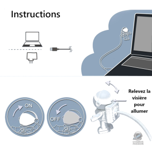 Veilleuse USB, astronaute mignon, parfait pour les petits explorateurs
