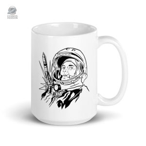 Mug inspiré de l'astronautique, hommage à Youri Gagarine