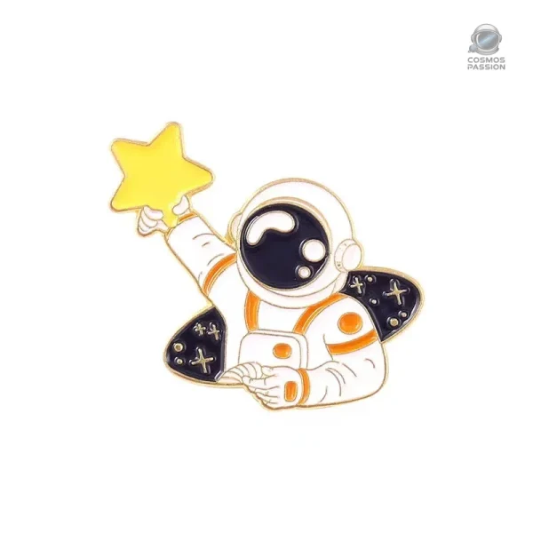 pins-astronaute-et-etoile-1 Pin's Astronaute avec Étoile