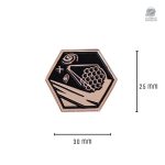 Accessoire unique pour fans d'espace, pin's télescope stylisé
