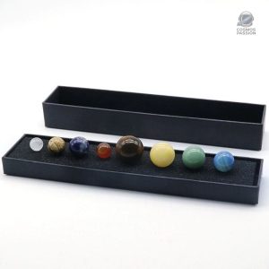 Décoration de planètes en pierres naturelles colorées