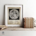 Poster Carte de la Lune pour décoration intérieure
