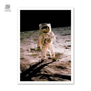 Poster Buzz Aldrin Apollo sur la Lune pour décoration astronaute