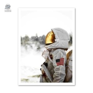 Poster d'astronaute en combinaison pour décoration intérieure
