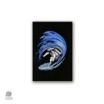 Poster d'un astronaute surfeur dans l'espace