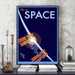 Poster vintage d'exploration de l'espace