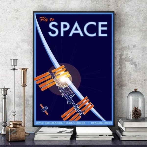 Poster vintage d'exploration de l'espace