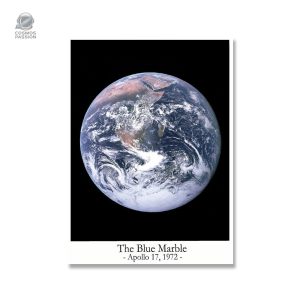 Poster Bille Bleue, décoration de planète artistique