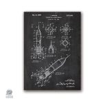 Poster brevet de fusée, décor mural inspiré de l'espace