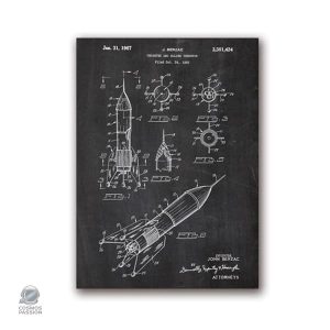 Poster brevet de fusée, décor mural inspiré de l'espace