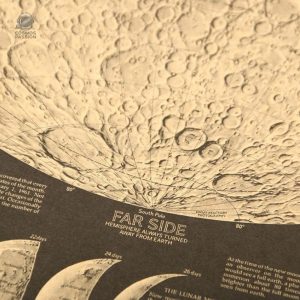 Affiche illustrant les cratères lunaires pour la déco